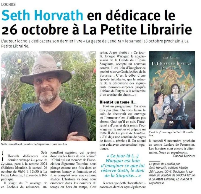 Venez nombreux à LOCHES en TOURAINE le 26 octobre 2024 !