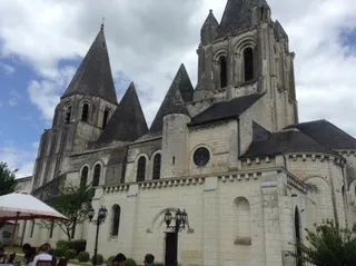 Voici la Collégiale Sainte Marie et ces fameuses dubes, qu'Évariste aperçoit de loin, en arrivant près de Loches.